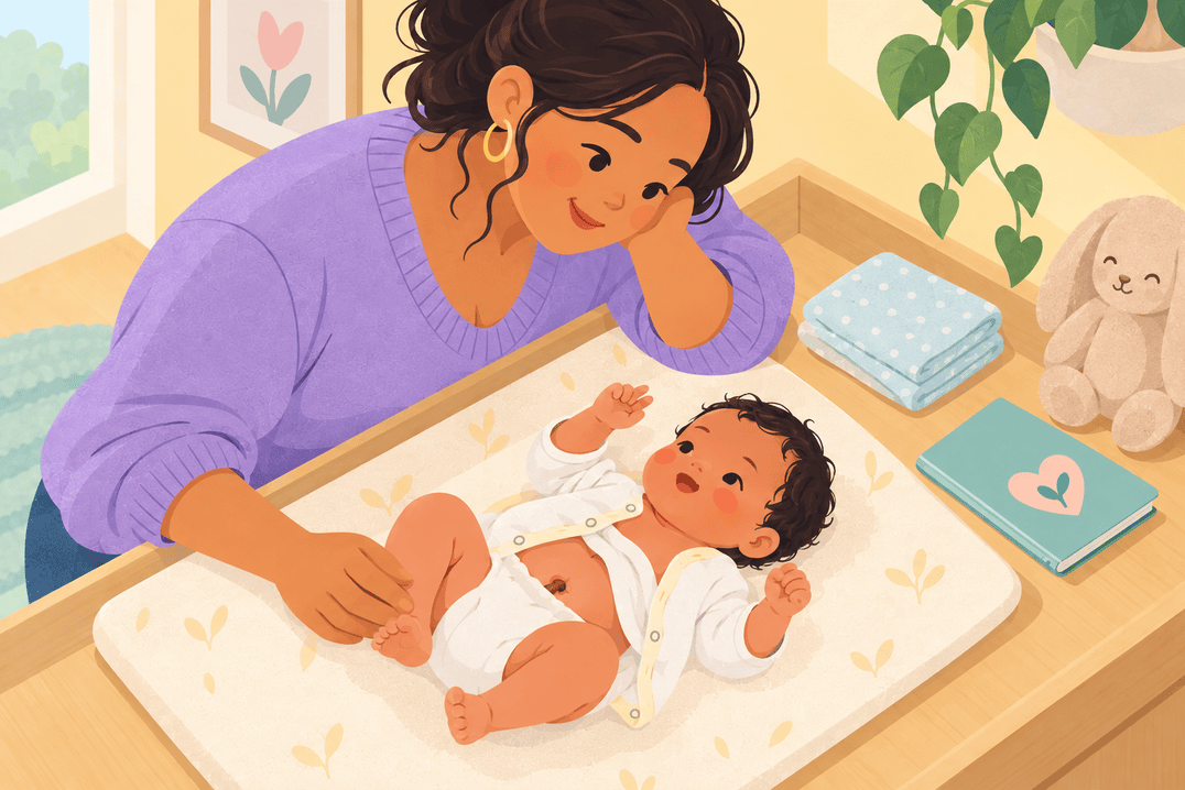 Illustration about umbilical cord care