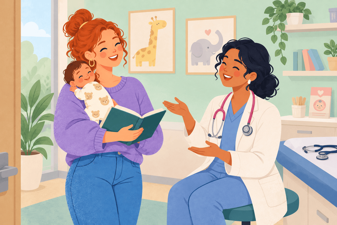 Illustration about newborn health checks