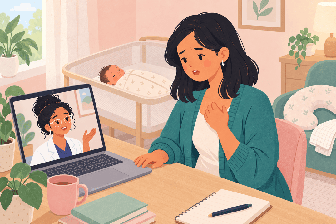 Illustration about painful breastfeeding
