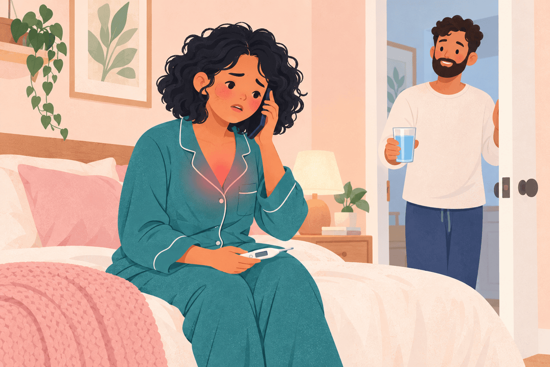 Illustration about mastitis symptoms