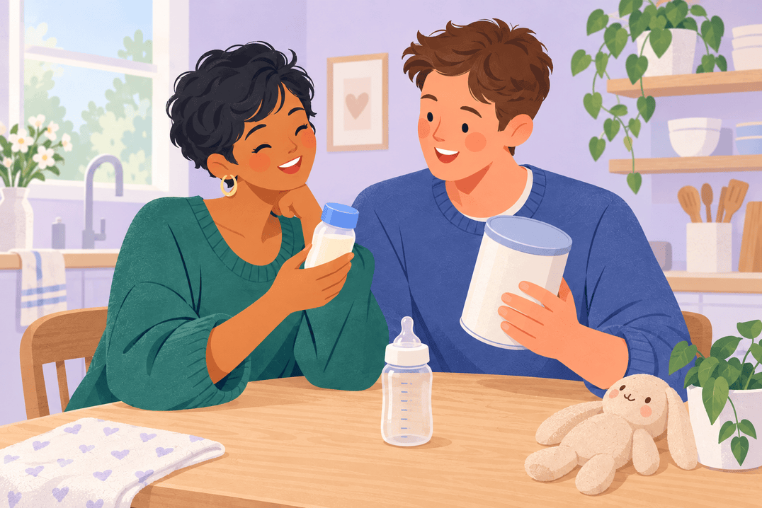 Illustration about ready-to-feed versus powdered formula