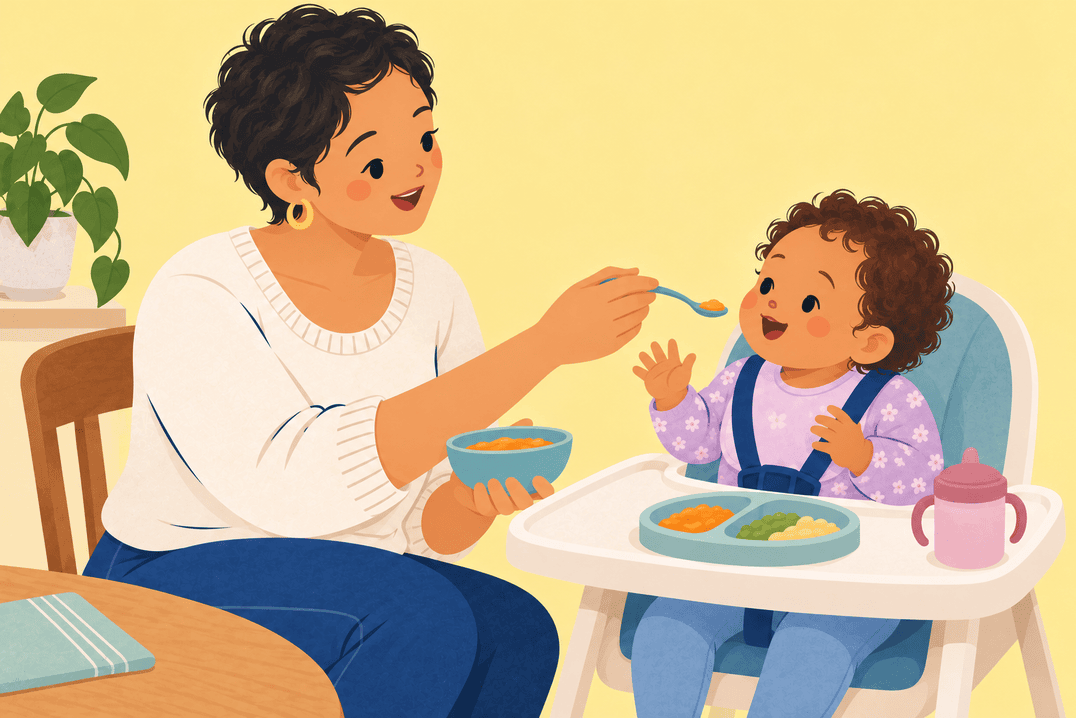 Illustration about starting solids