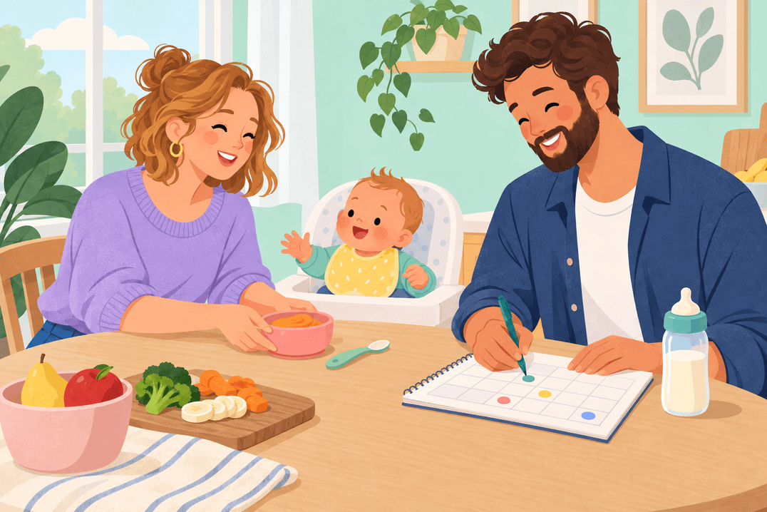 Illustration about baby meal schedules