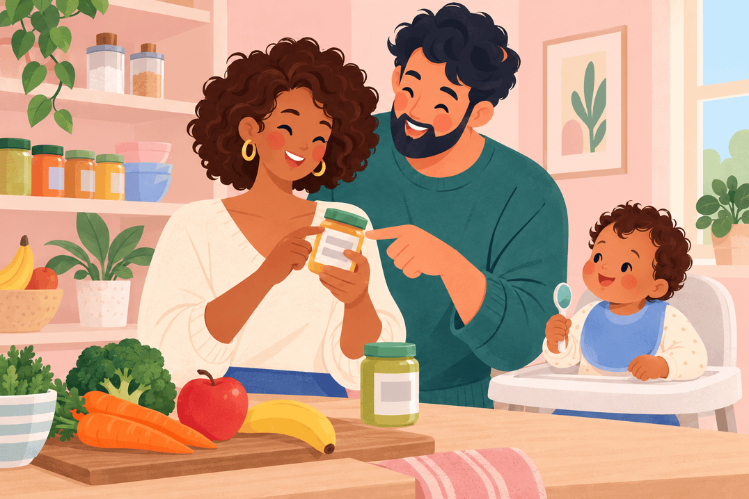 Illustration about salt and sugar in baby food