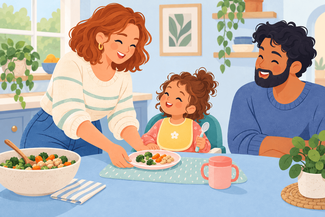 Illustration about toddler portions