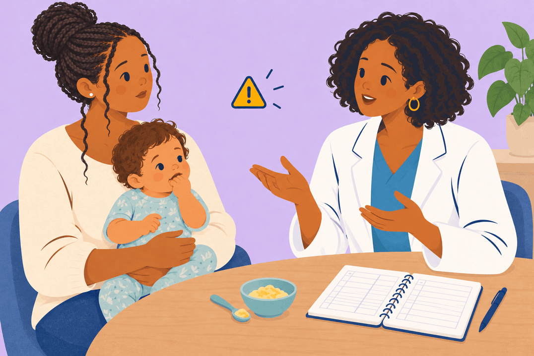 Illustration about introducing allergenic foods