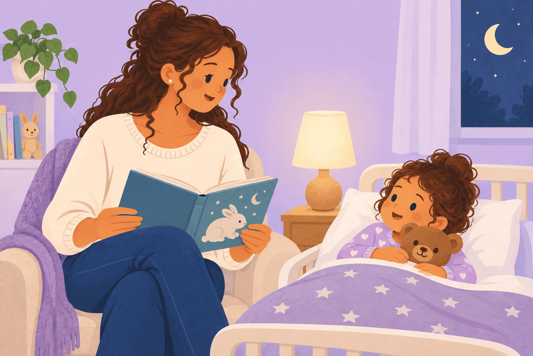 Illustration about toddler bedtime battles