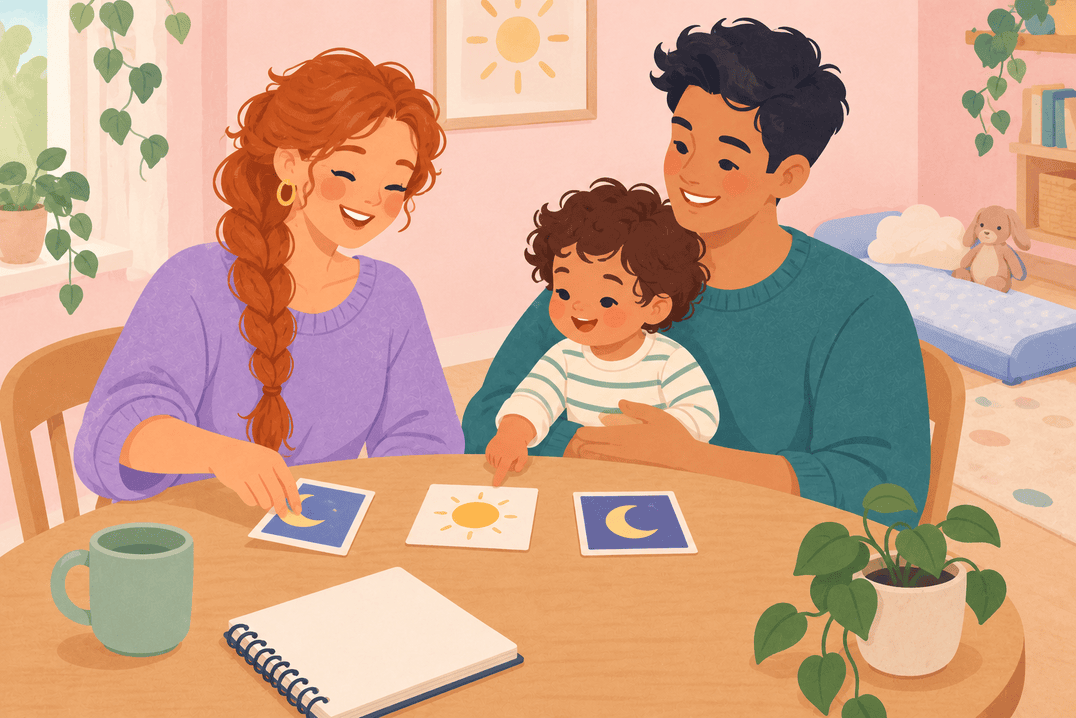 Illustration about two naps to one