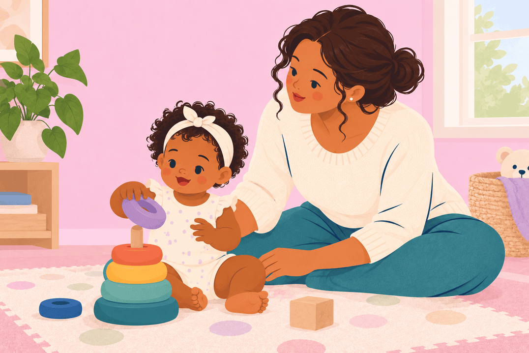 Illustration about sitting development