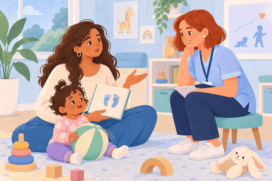 Illustration about late walking concerns