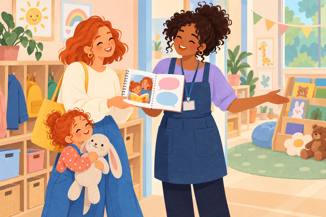 Illustration about language support at nursery