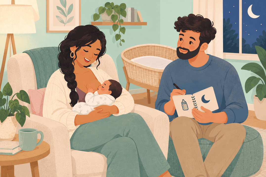 Illustration about one-month-old baby