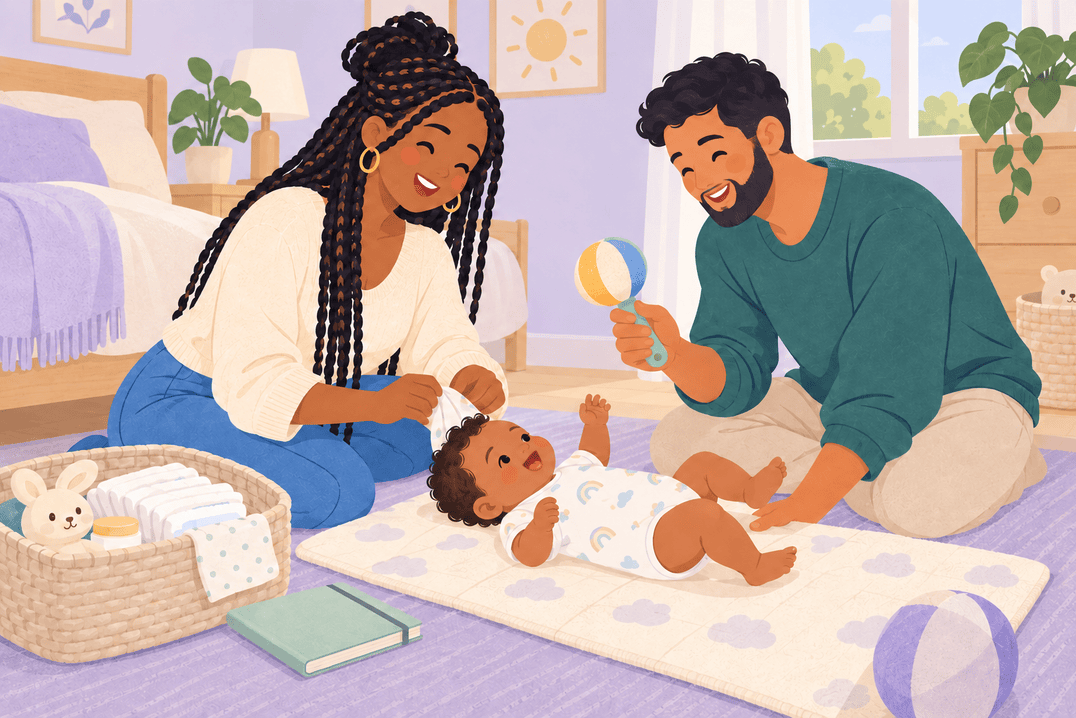 Illustration about three-month-old baby