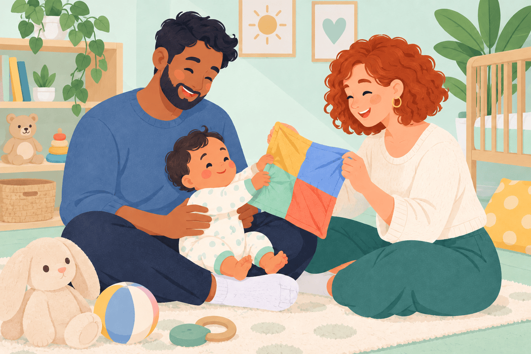 Illustration about five-month-old baby
