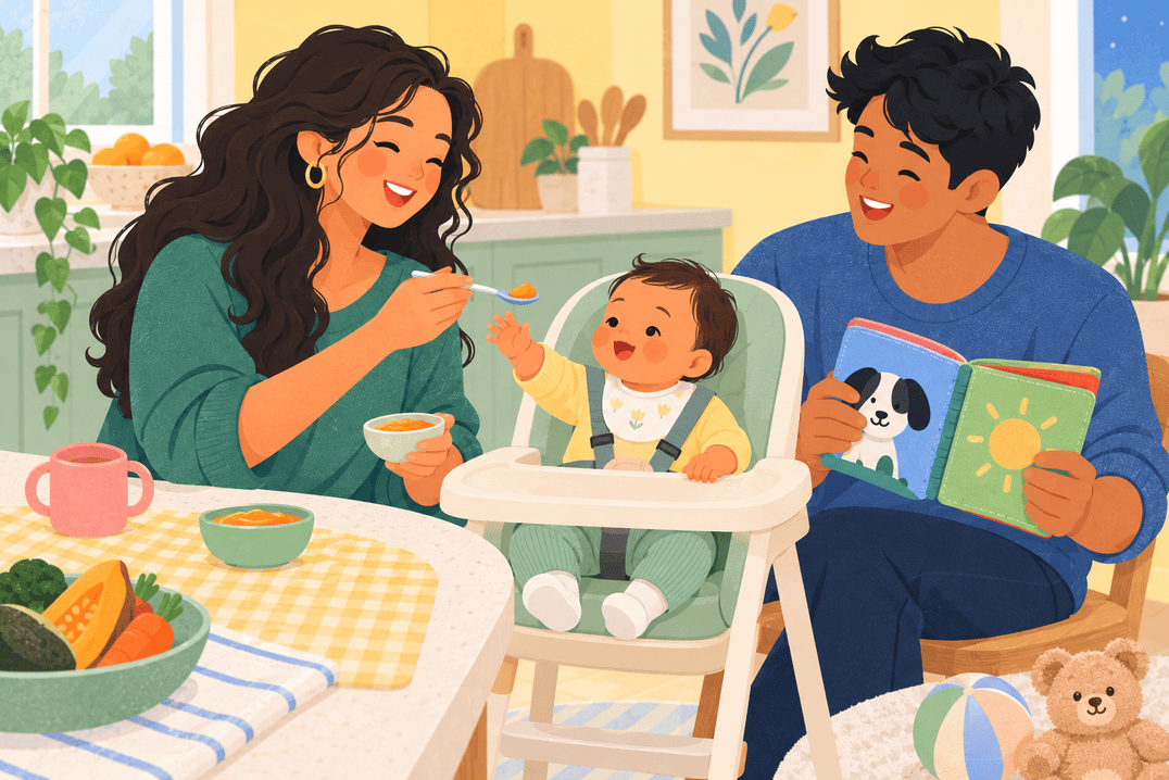 Illustration about six-month-old baby