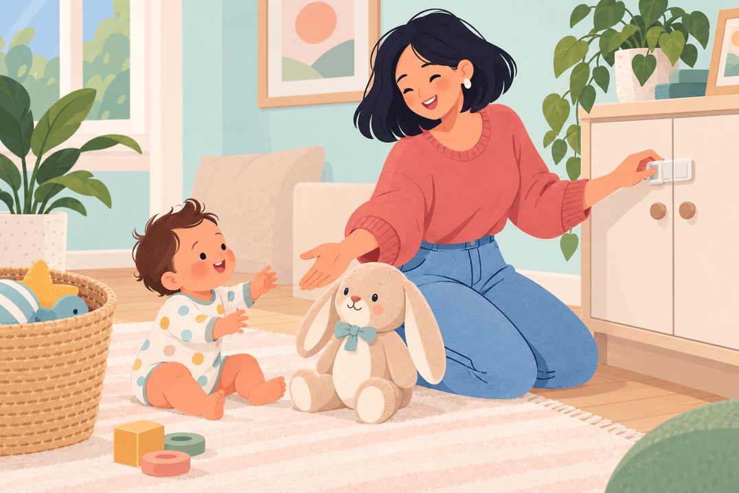 Illustration about eight-month-old baby