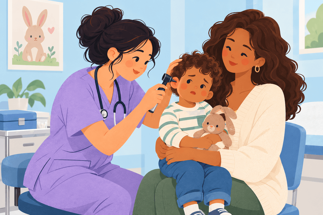 Illustration about ear infection concerns