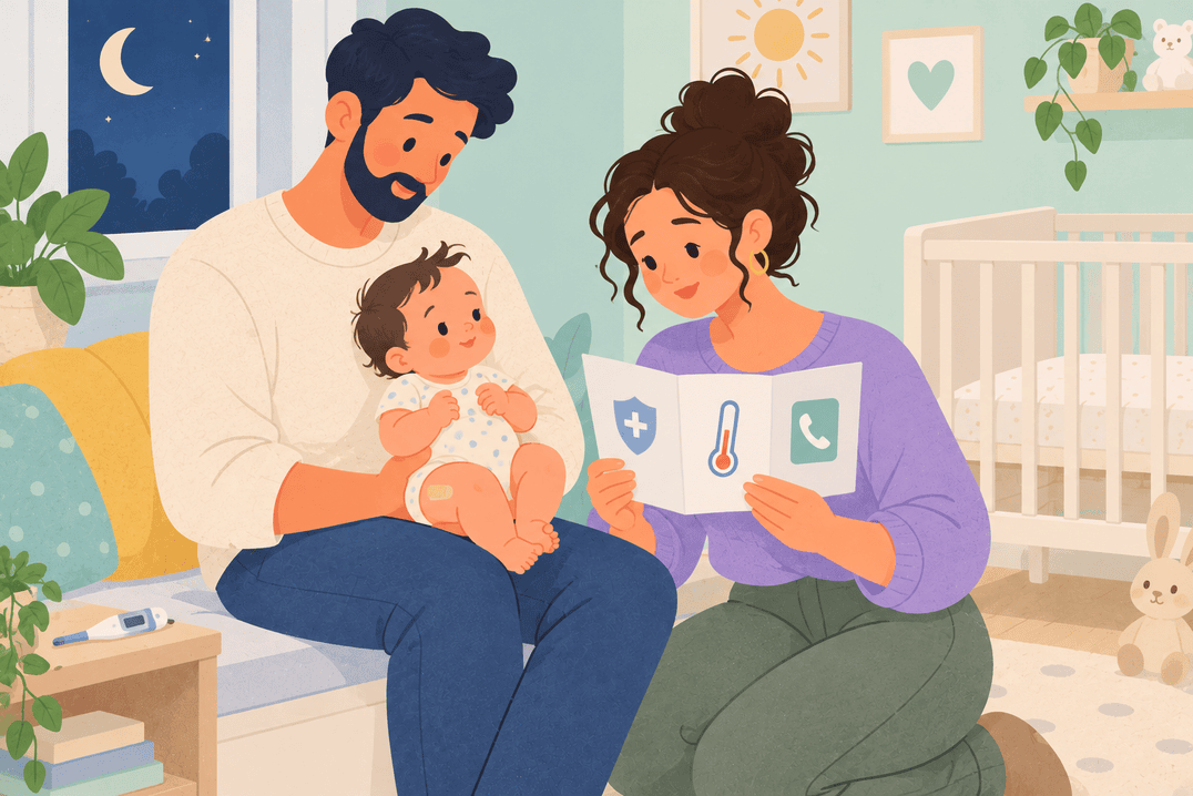 Illustration about fever after vaccinations