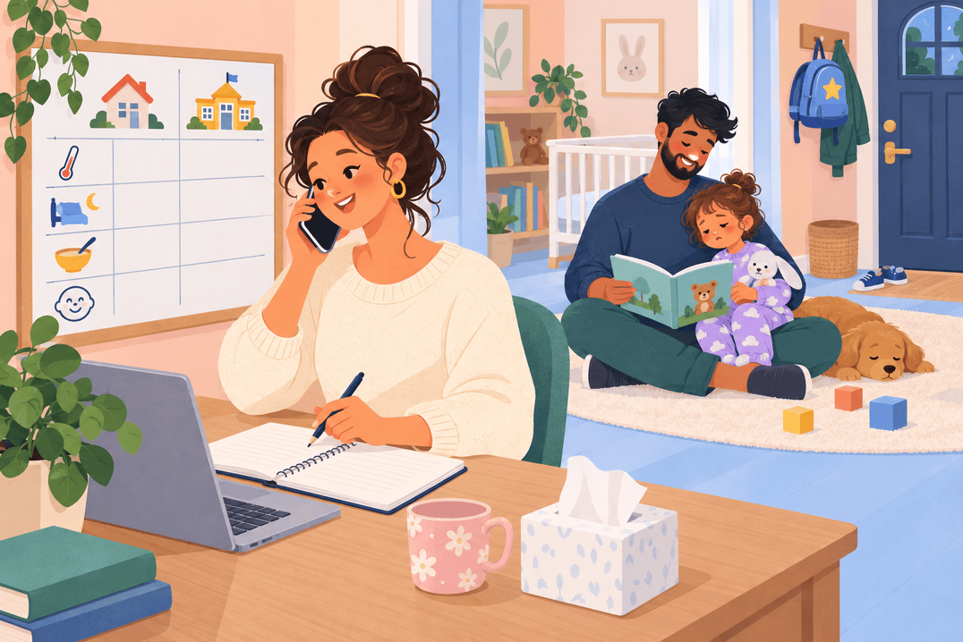 Illustration about nursery illnesses