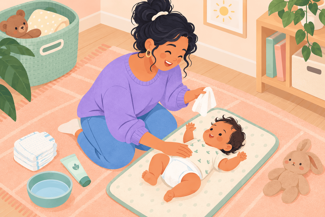 Illustration about diaper rash