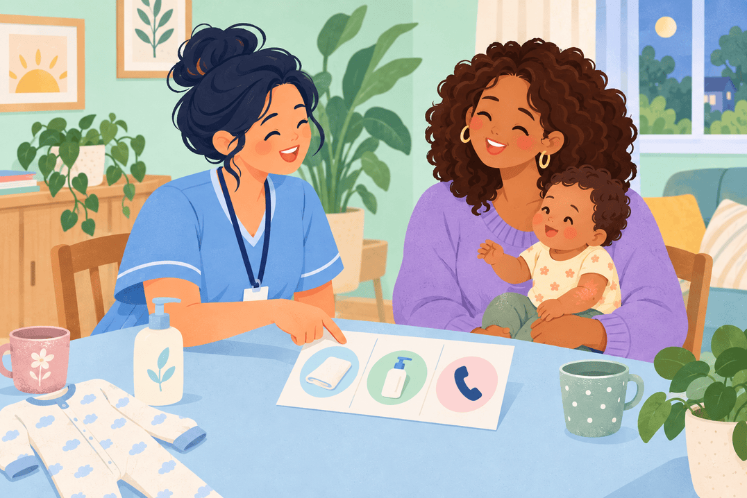 Illustration about baby eczema