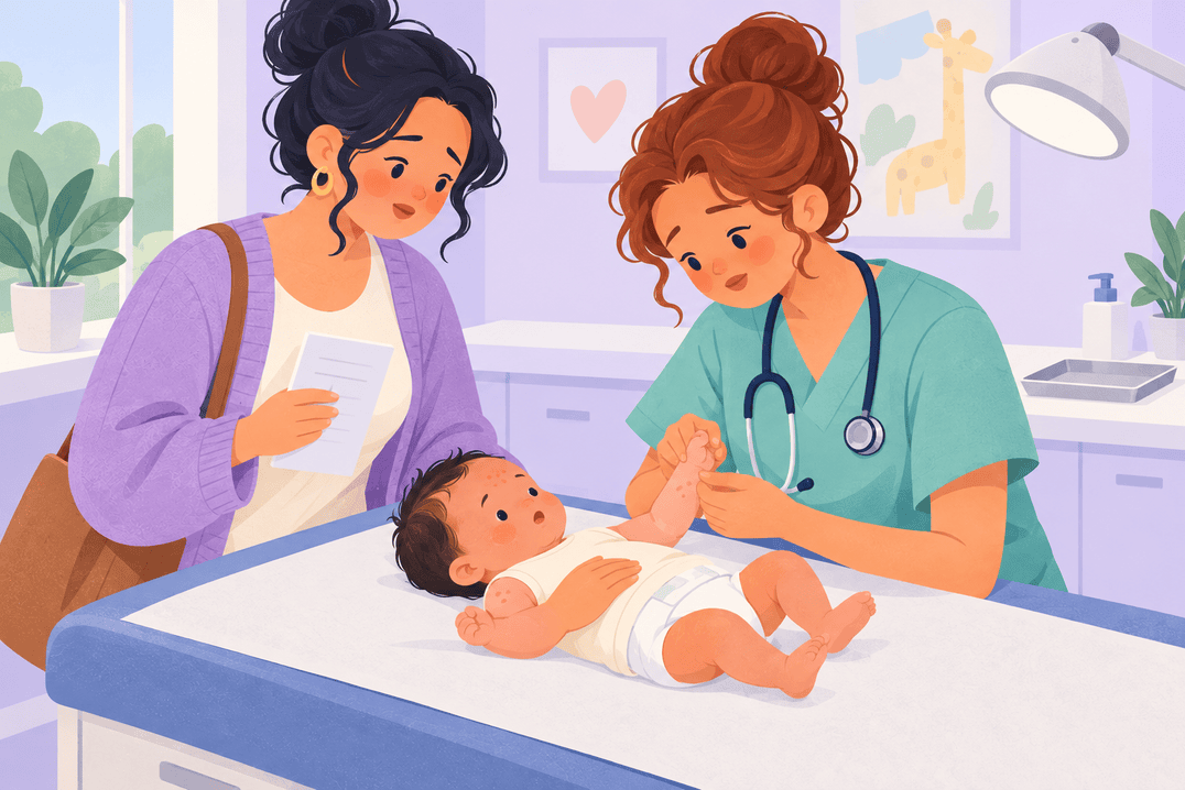 Illustration about newborn spots