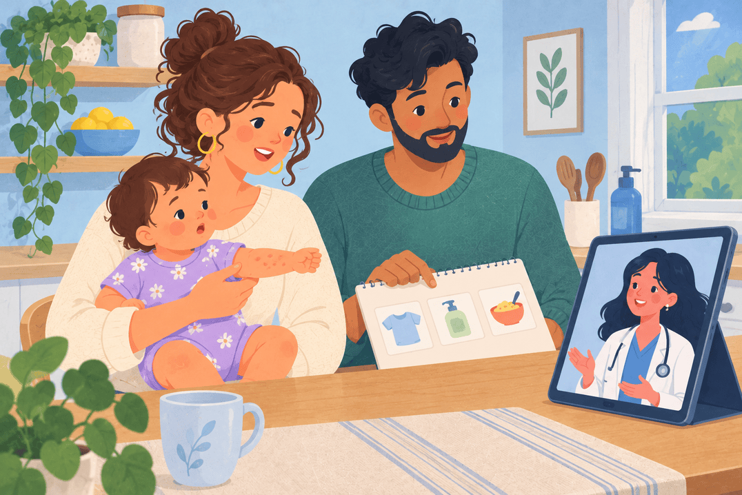 Illustration about baby hives