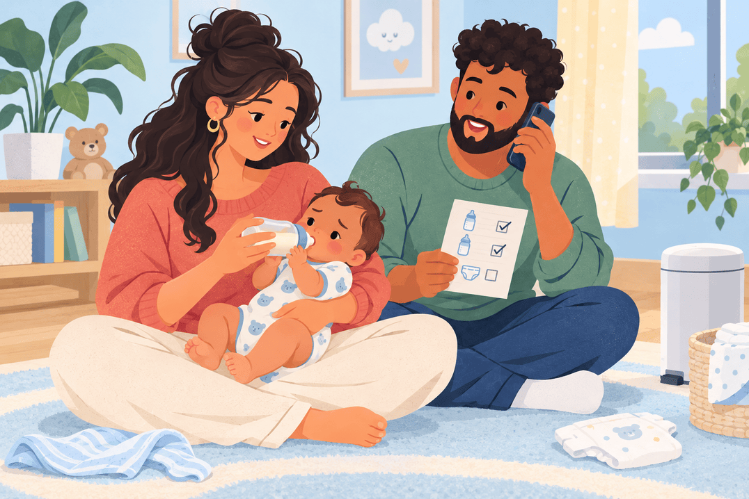 Illustration about diarrhea in babies