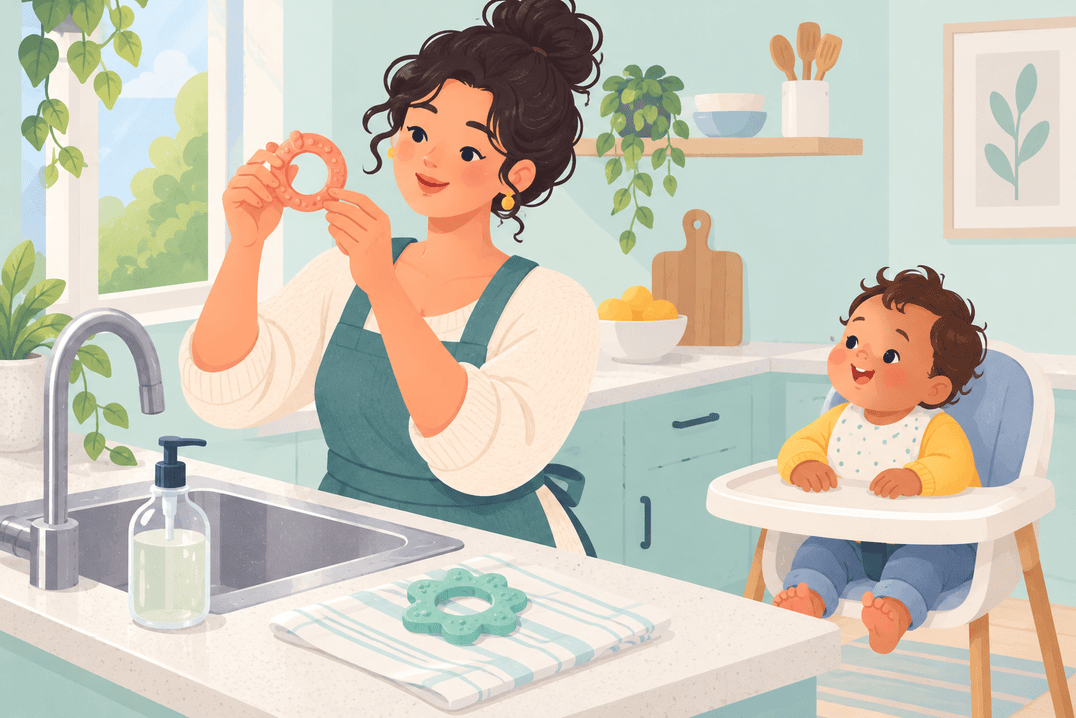 Illustration about teething toys