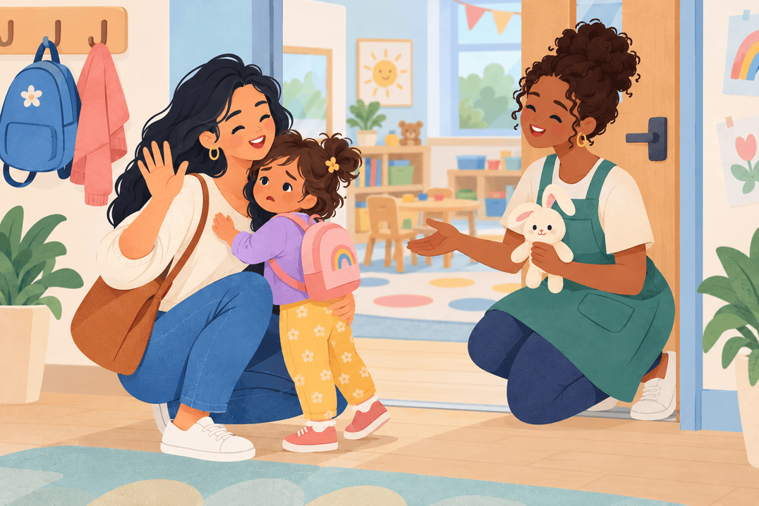 Illustration about separation anxiety