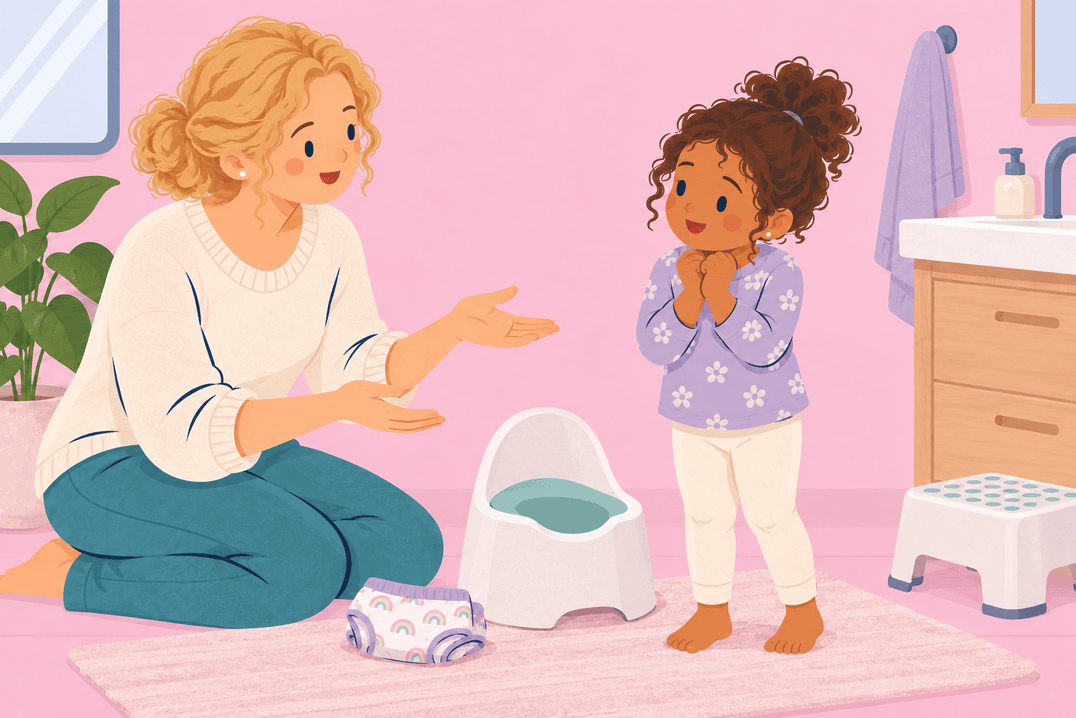 Illustration about potty training readiness