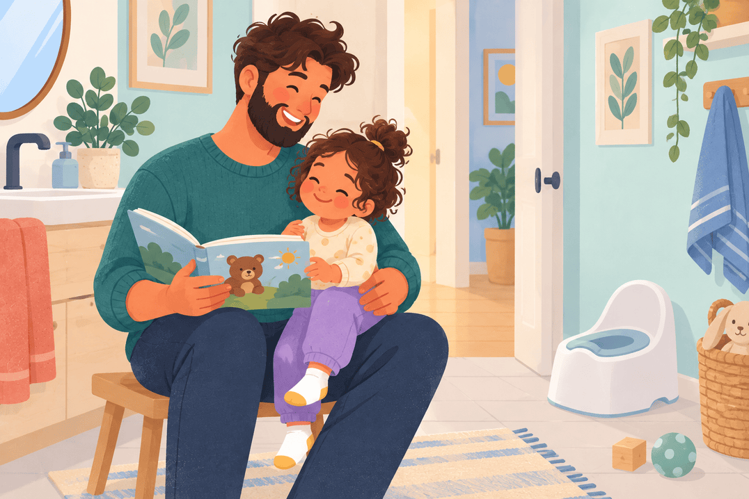 Illustration about refusing the potty