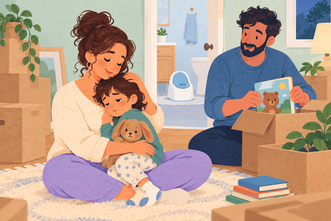 Illustration about potty training regression