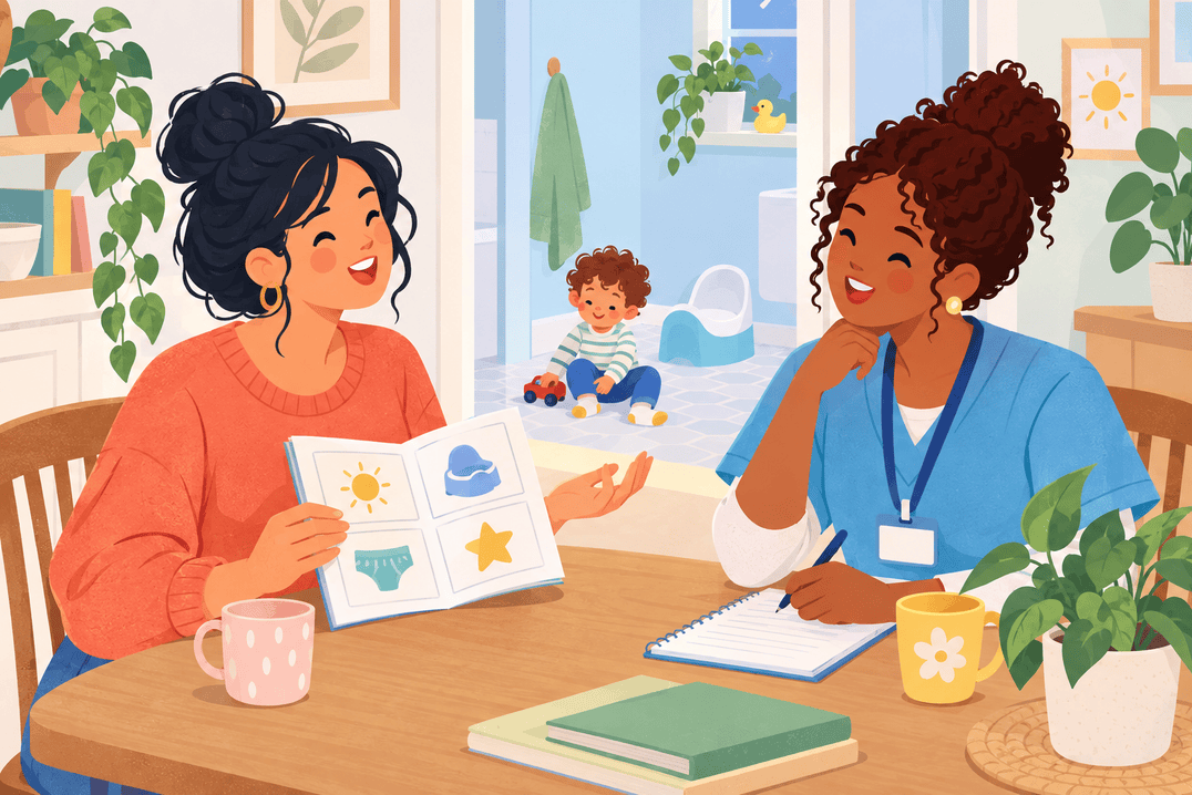 Illustration about when potty training stalls
