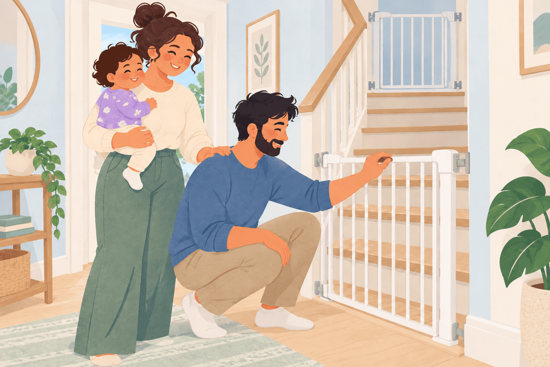 Illustration about stair gates
