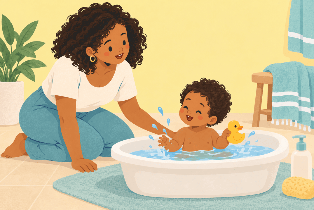 Illustration about water safety for babies