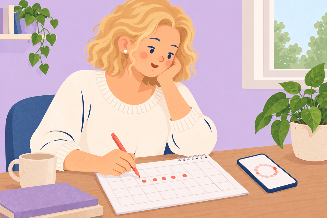 Illustration about menstrual cycle phases