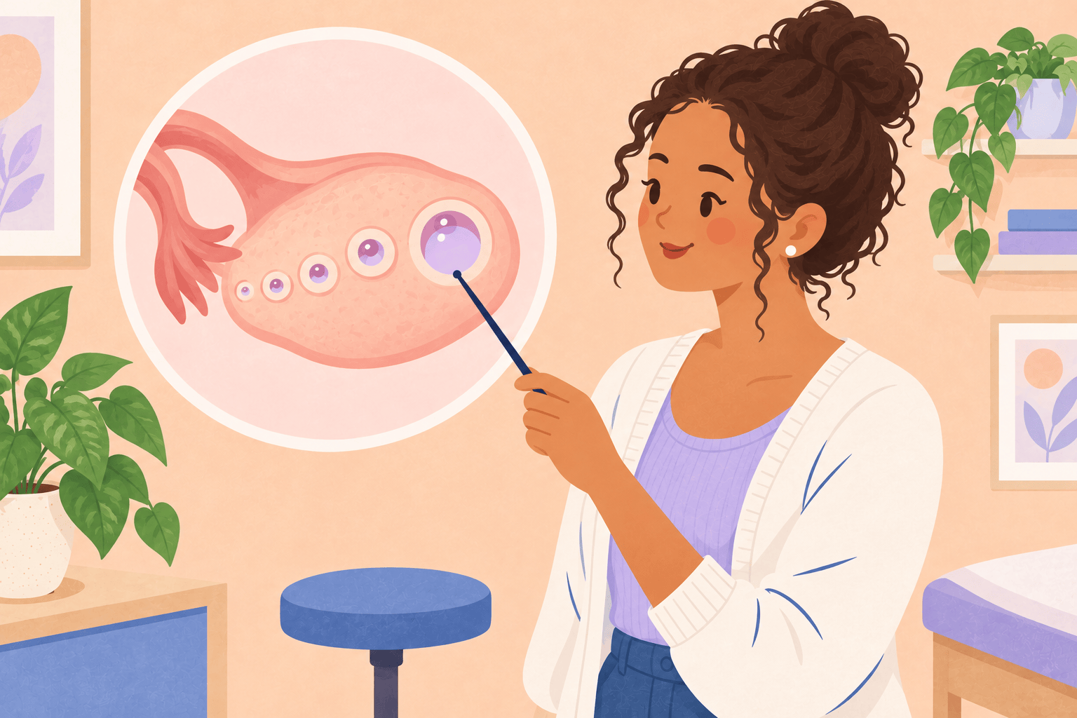 Illustration about follicular phase