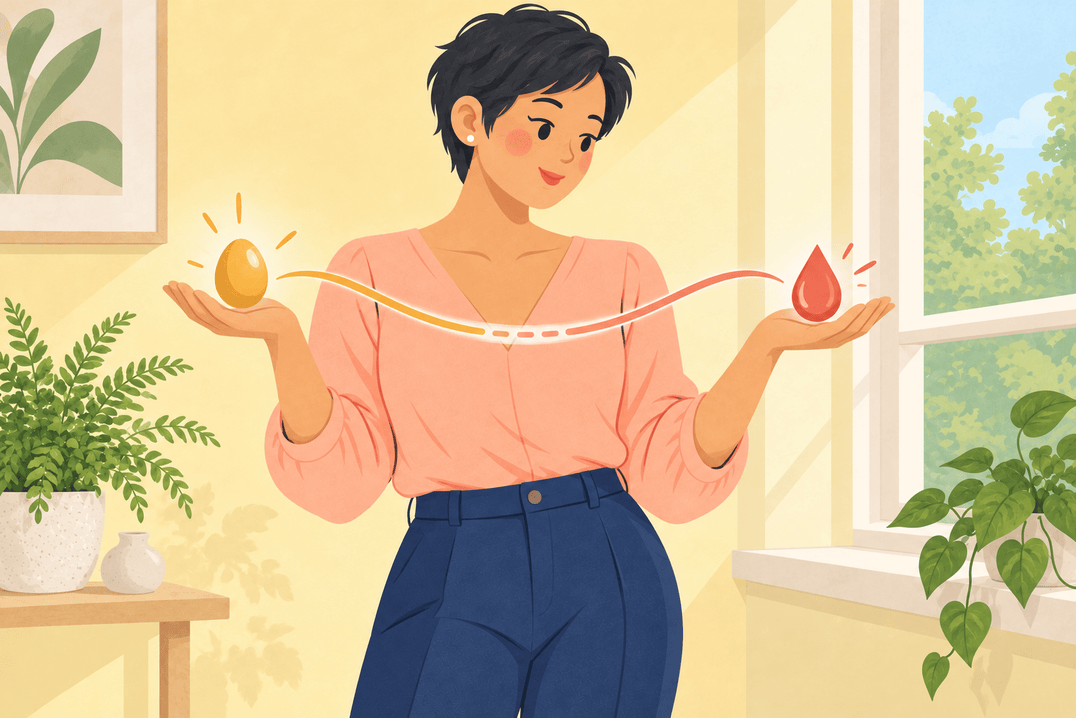 Illustration about ovulation and menstruation