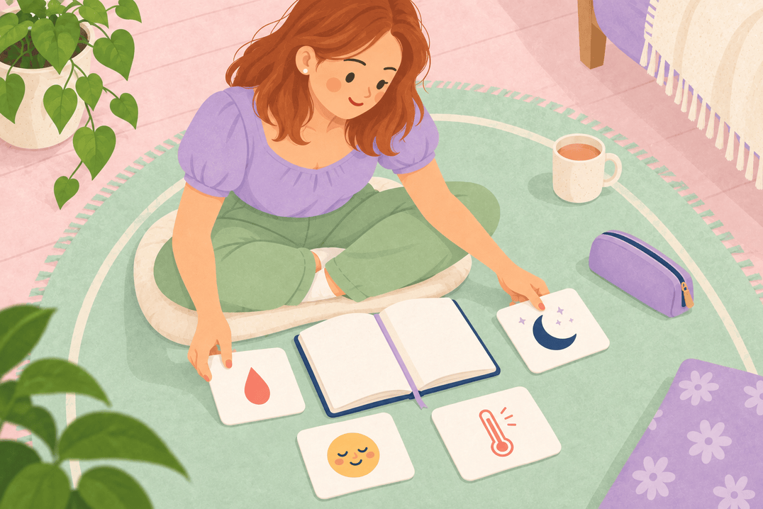Illustration about period tracking basics