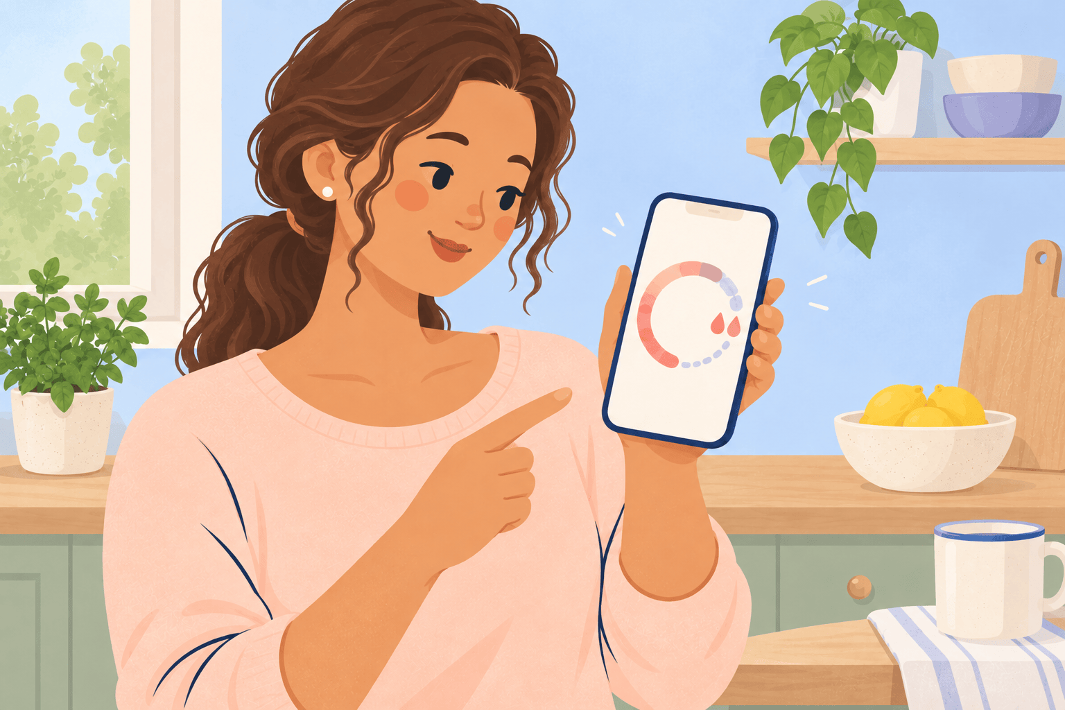 Illustration about period calculator