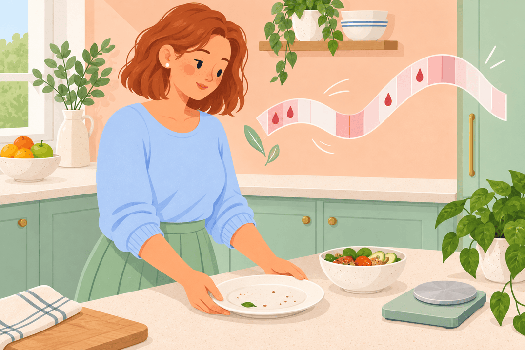 Illustration about weight loss and missing periods