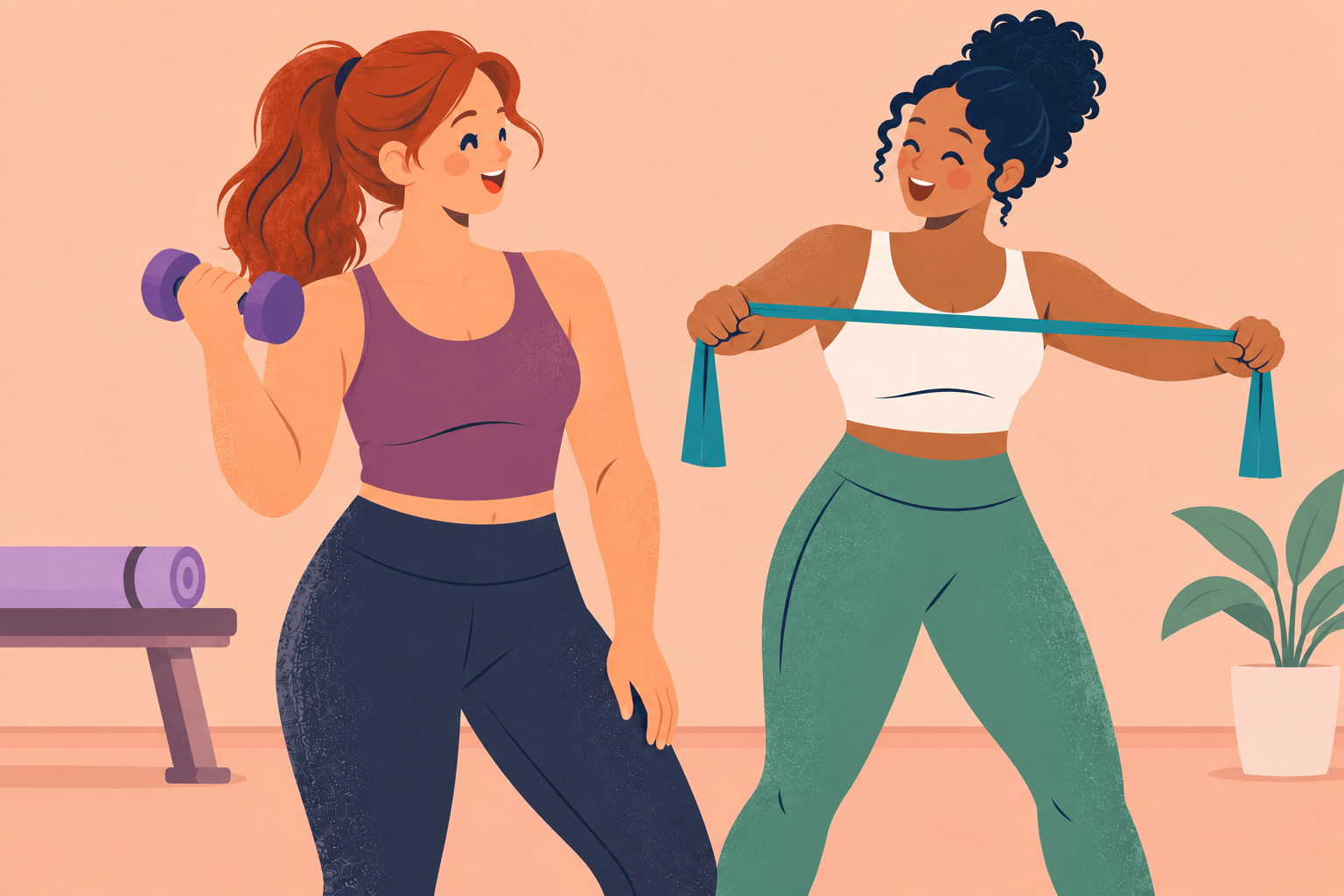 Illustration about exercise and absent periods