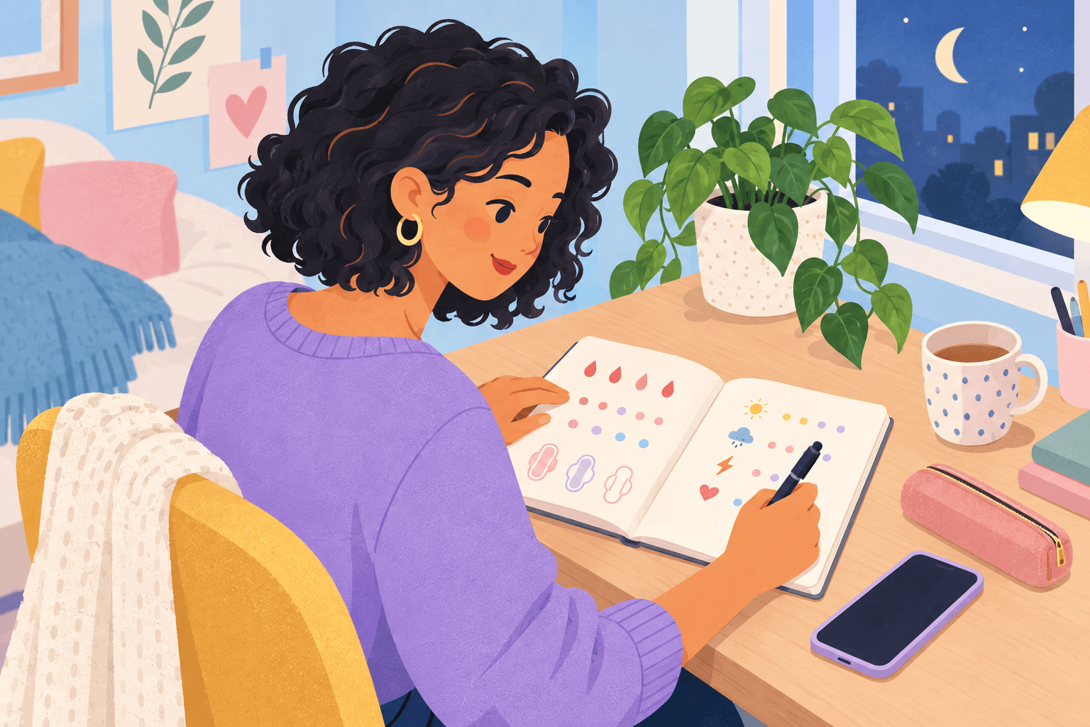 Illustration about irregular periods