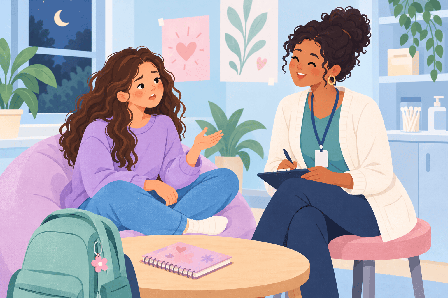 Illustration about unpredictable periods in your teens