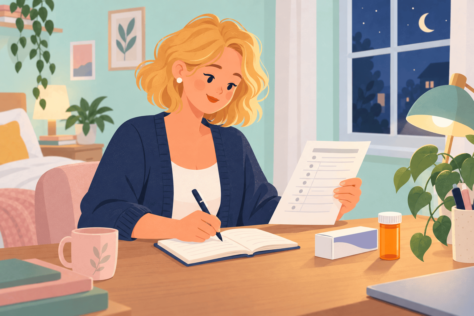 Illustration about cycle changes after medication