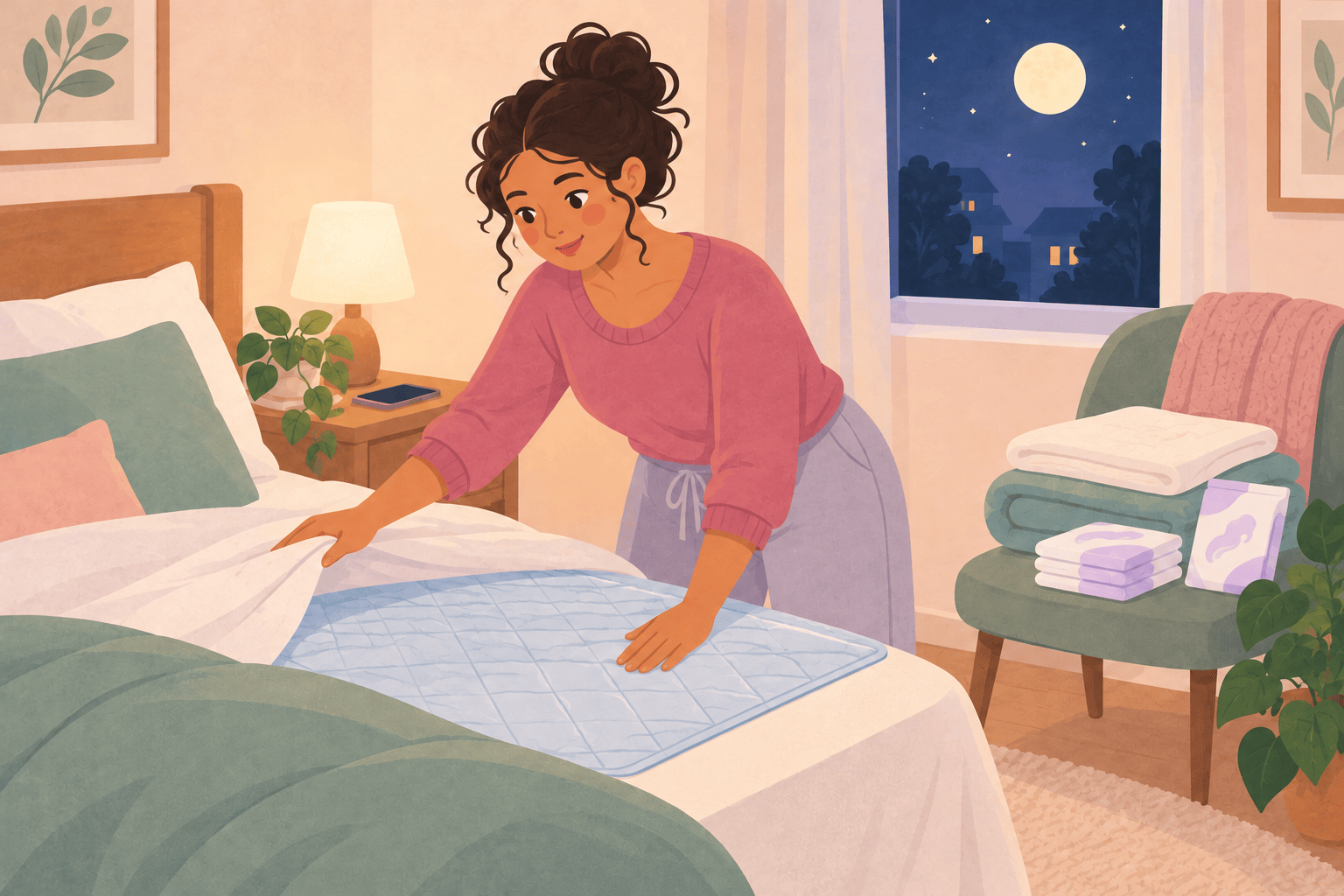Illustration about flooding at night