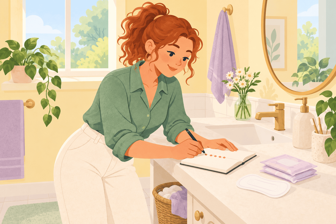 Illustration about spotting after a period