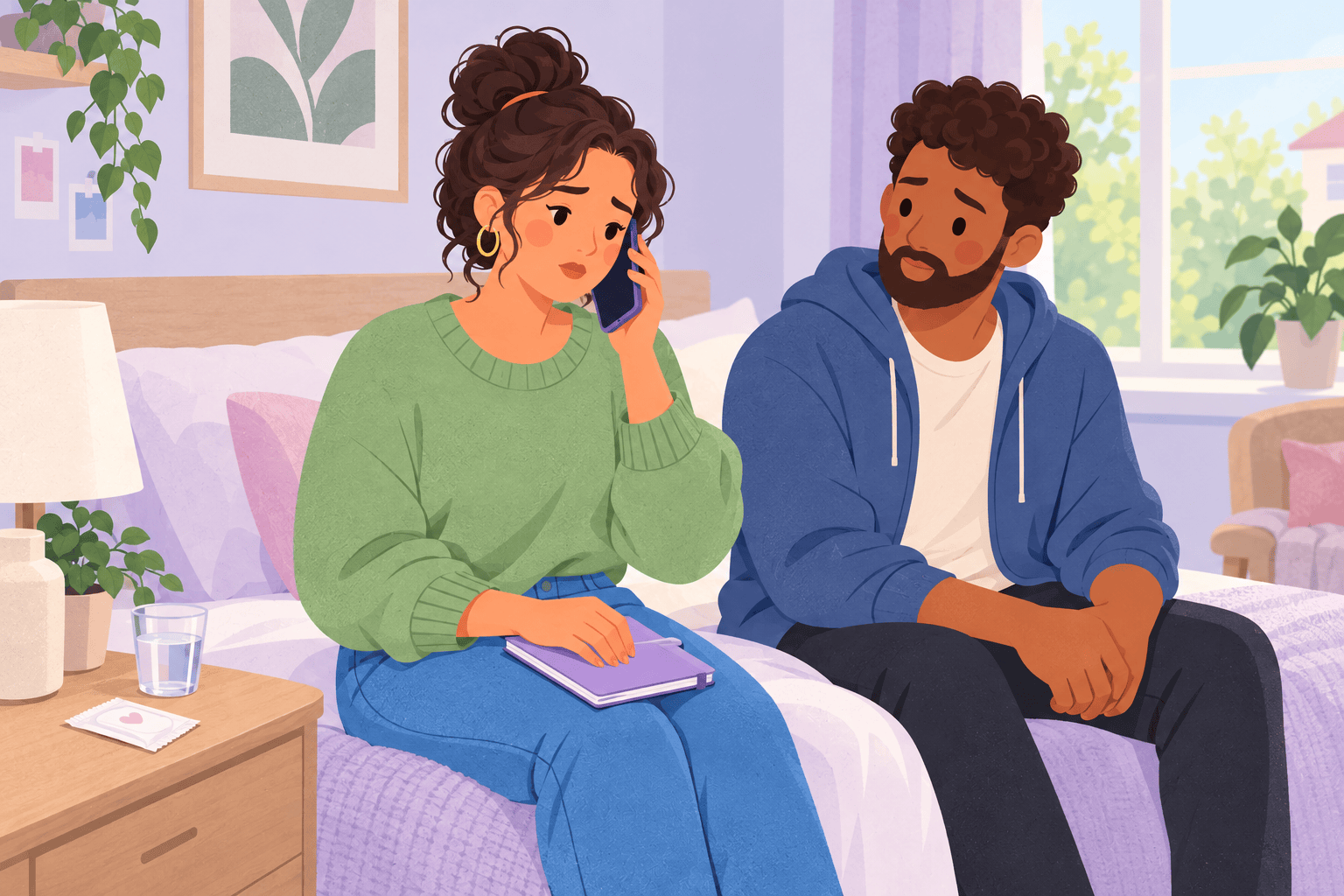 Illustration about bleeding after sex