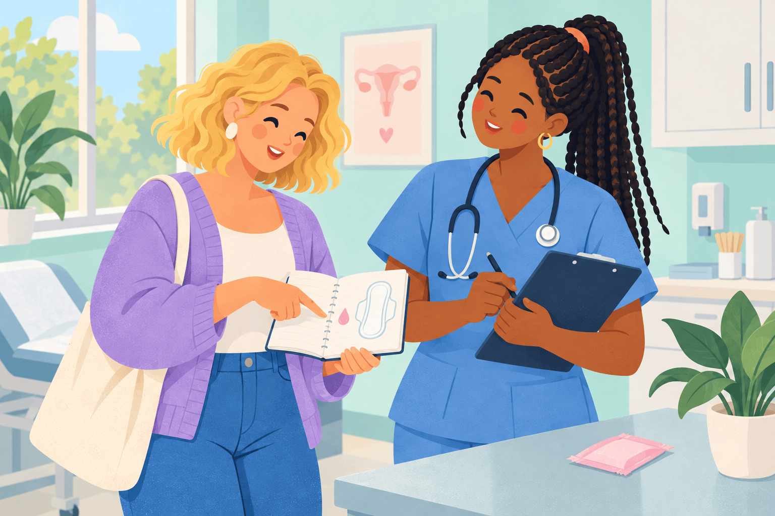 Illustration about watery menstrual bleeding